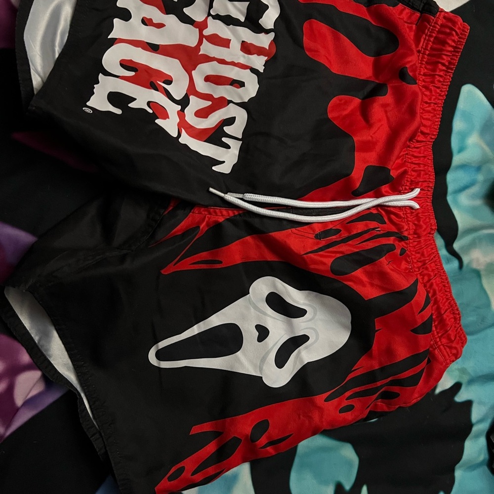 Ghost face swim shorts